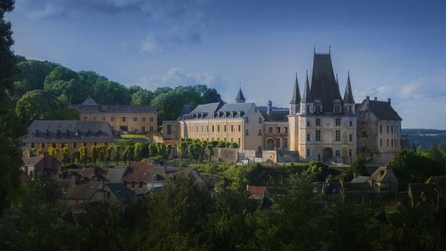 Vue aérienne du château de Gaillon - Eure