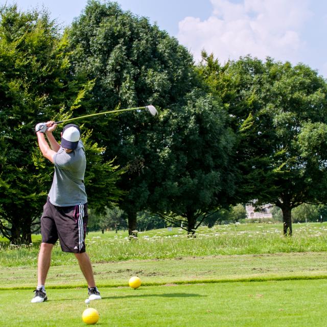 Entraînement sur le green de Léry-Poses