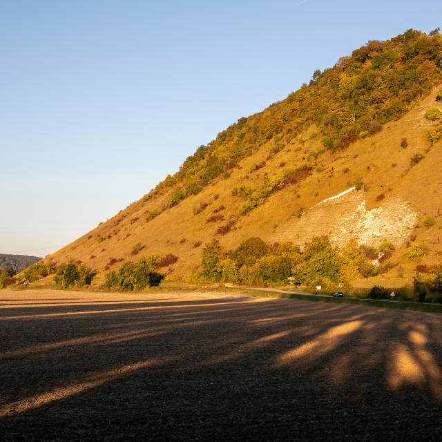 Dénivelé coteau de la Vallée de la Seine, en Seine-Eure, Normandie