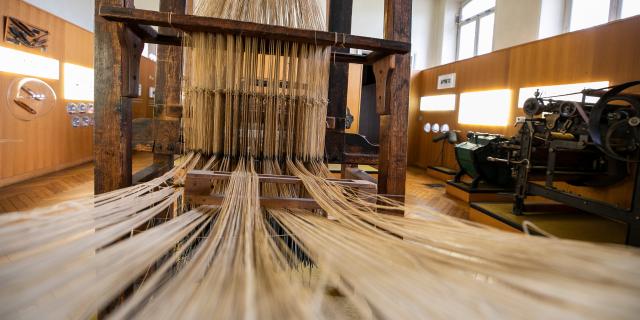 Ancien Métier à tisser dans le musée de Louviers