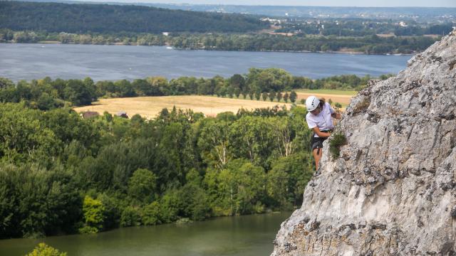 vue sur seine en escalade à Amfreville dans l'Eure - Normandie