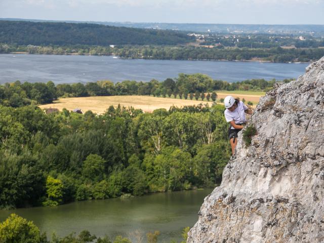 vue sur seine en escalade à Amfreville dans l'Eure - Normandie