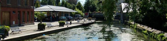 La rivière de l'Eure traversant la ville de Louviers