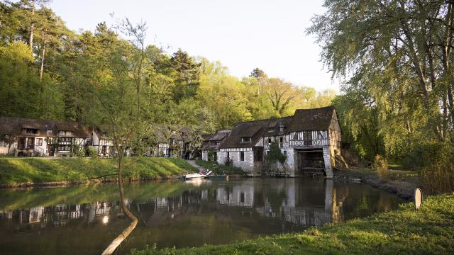 photo du Moulin d'Andé sur la seine en Normandie