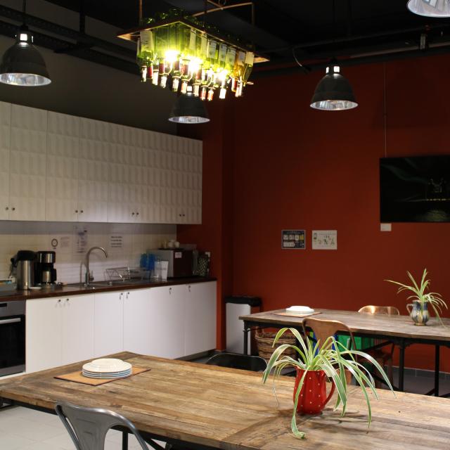 cuisine de l'espace de coworking de Louviers dans l'Eure