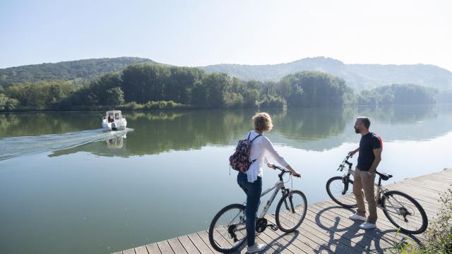 La seine à vélo à Poses en Normandie