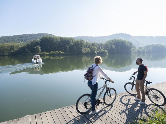 La seine à vélo à Poses en Normandie