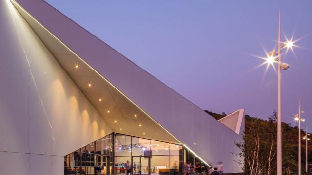 entrée de la Patinoire Glacéo à Louviers dans l'Eure