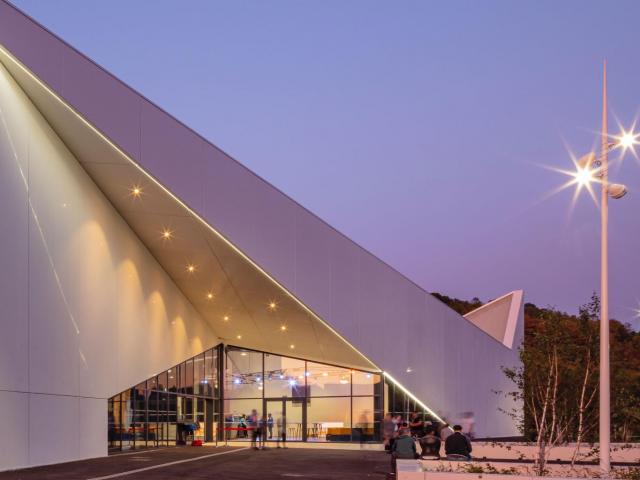 entrée de la Patinoire Glacéo à Louviers dans l'Eure